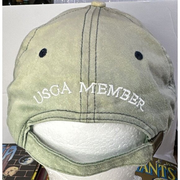 Vintage 2000 100th US Open Pebble Beach Golf Strapback Adjustable Hat Cap beige - Picture 4 of 5